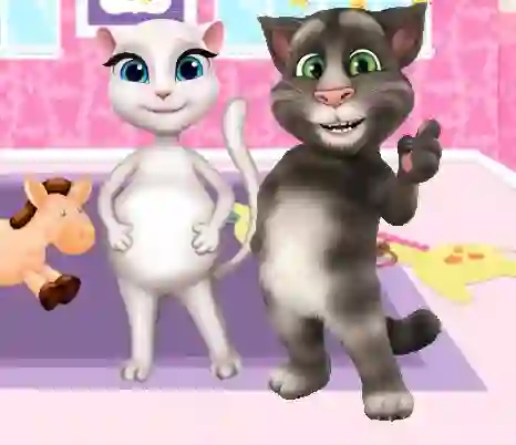 Gêm Preganat Kitty Room Decor ar-lein