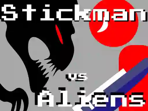Gêm Stickman vs Aliens ar-lein