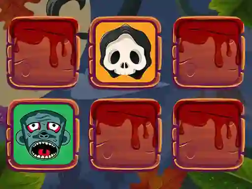 Gêm Halloween Faces Memory ar-lein
