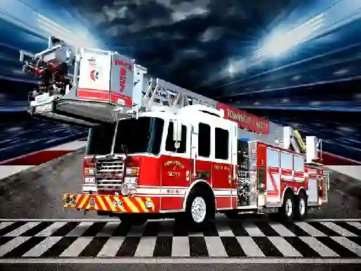 Gêm Fire Trucks Puzzle ar-lein