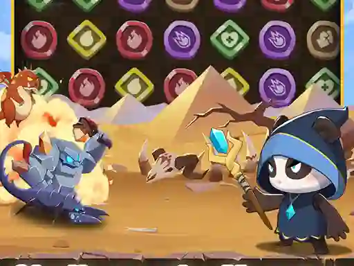 Gêm Legend of Panda Match 3 & Battle ar-lein