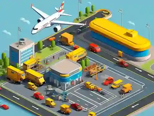 Gêm Taxi Empire Airport Tycoon ar-lein