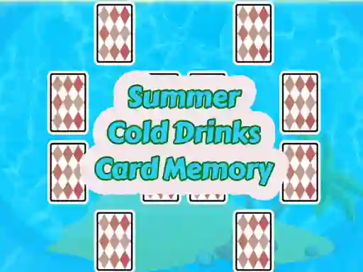 Gêm Summer Cold Drinks Card Memory ar-lein