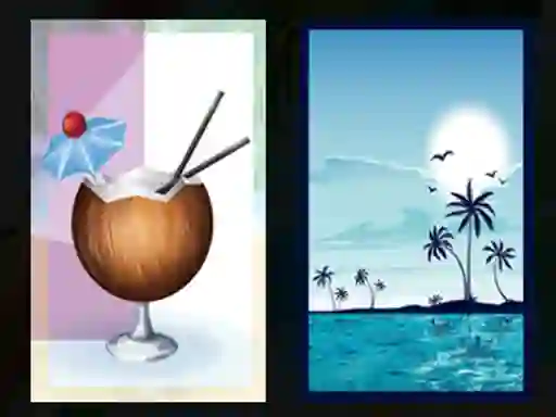Gêm Beach Cocktails Memory ar-lein