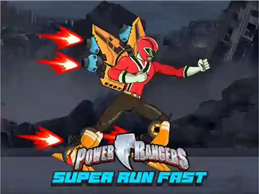 Gêm Power Rangers Super Run Fast ar-lein