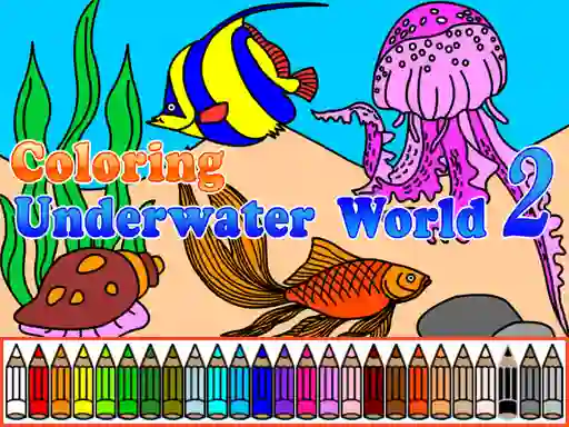 Gêm Сoloring Underwater World 2 ar-lein