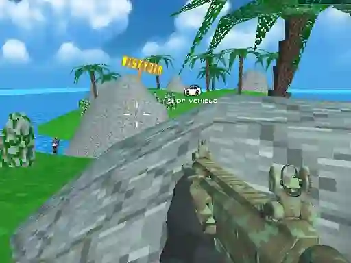 Gêm Blocky Combat SWAT Desert Storm Zombie ar-lein