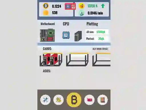 Gêm Bitcoin Clicker ar-lein
