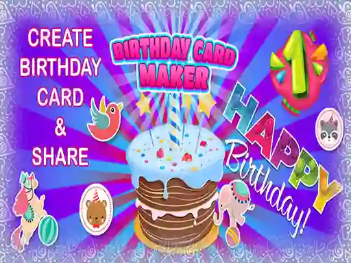 Gêm Birthday Card Maker ar-lein