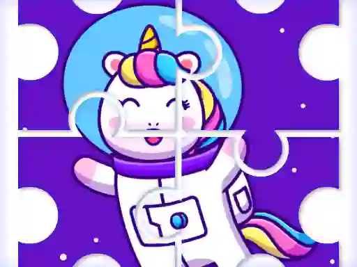 Gêm Cute Rainbow Unicorn Puzzles ar-lein