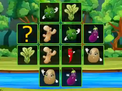 Gêm Vegetable Cards Match ar-lein
