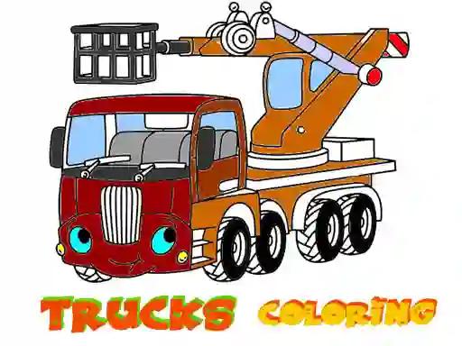Gêm Funny Trucks Coloring ar-lein