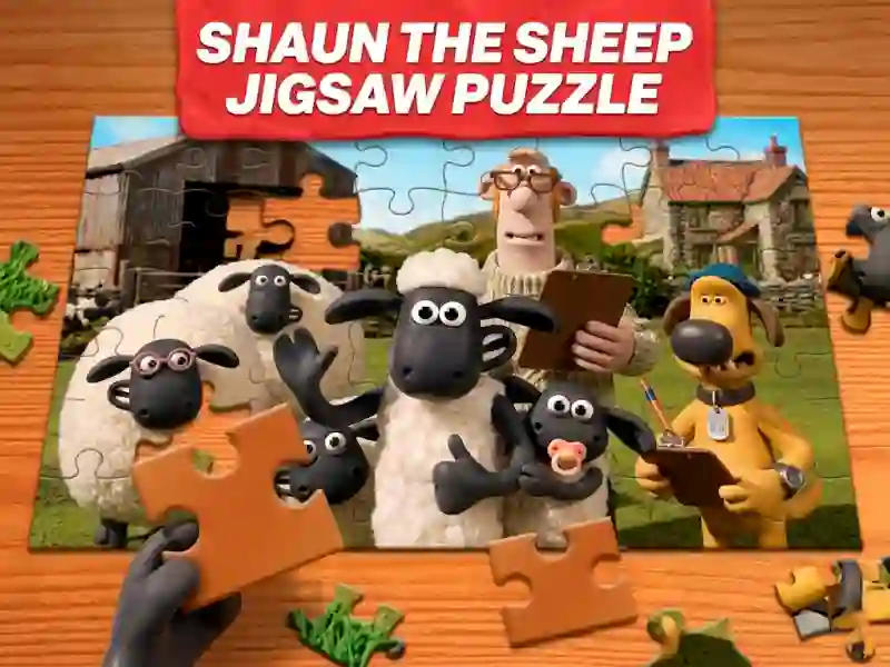 Gêm Shaun the Sheep Jigsaw Puzzle ar-lein