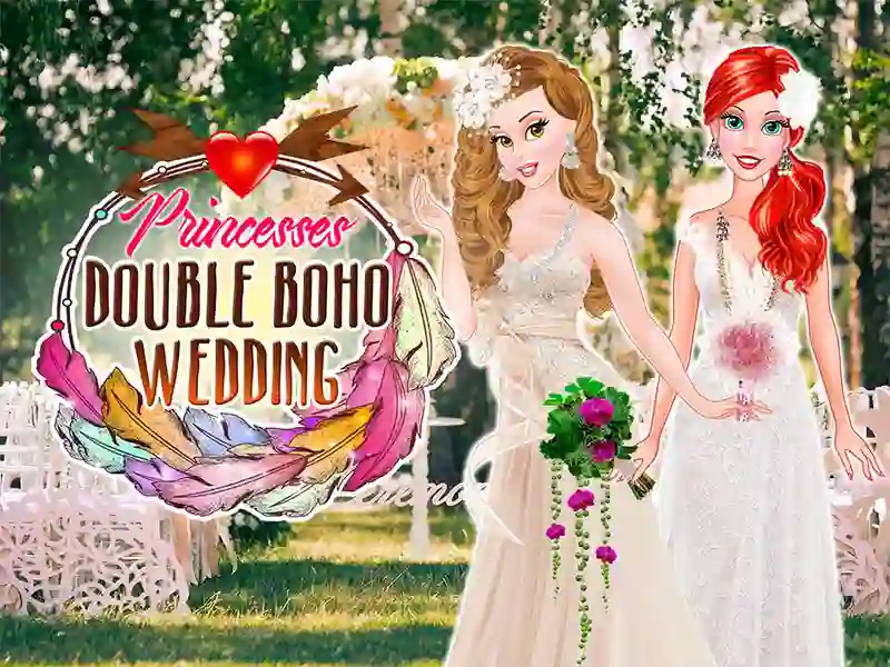 Gêm Princesses Double Boho Wedding ar-lein
