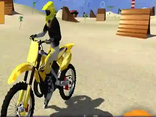 Gêm Motor Cycle Beach Stunt ar-lein