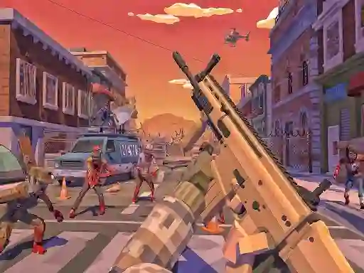 Gêm Polygon War Z Zombie ar-lein
