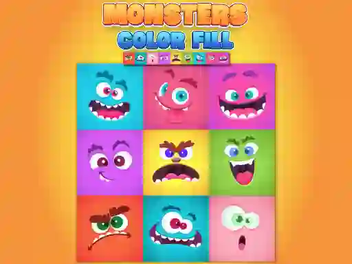 Gêm Monsters Color Fill ar-lein