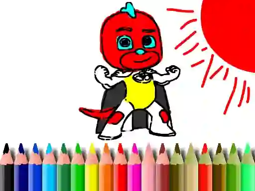 Gêm Back To School: Mask Boy Coloring ar-lein