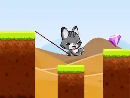 Gêm Swing Cat Endless Jump ar-lein
