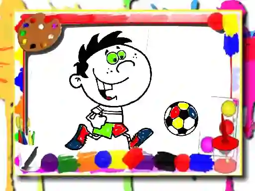 Gêm Football Coloring Time ar-lein
