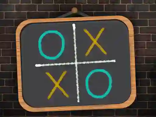 Gêm Tic Tac Toe blackboard ar-lein