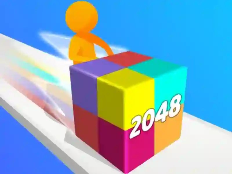Gêm Geometry Stack 2048 Run ar-lein