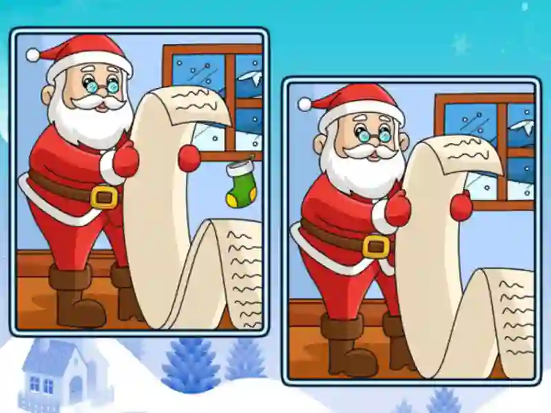 Gêm Christmas Spot the Difference ar-lein