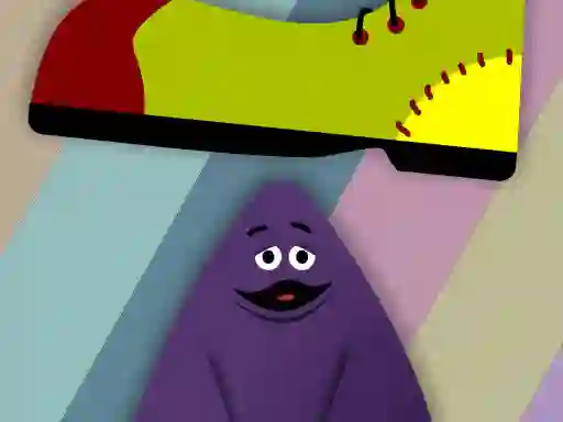 Gêm Grimace vs giant clown shoes ar-lein