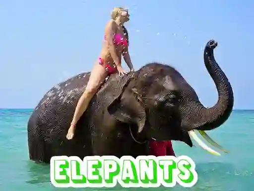 Gêm Elephants Puzzle ar-lein