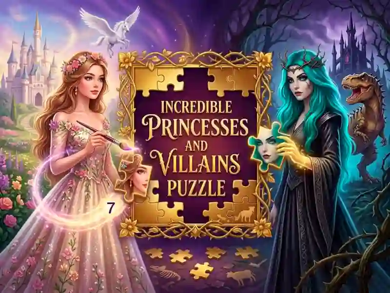 Gêm Incredible Princesses and Villains Puzzle ar-lein