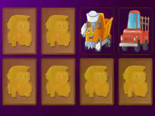 Gêm Cartoon Trucks Memory ar-lein