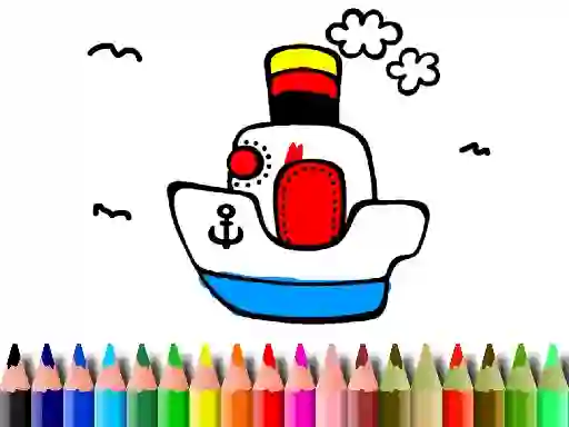 Gêm Back to School: Boat Coloring ar-lein