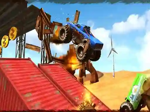 Gêm Monster Truck Impossible Track Plane Simulator ar-lein