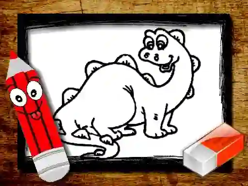 Gêm Back To School: Dinosaur Coloring Book ar-lein