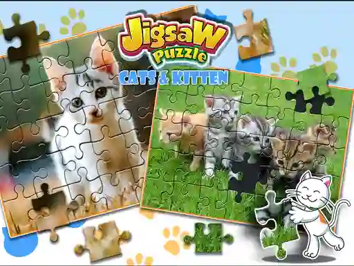 Gêm Jigsaw Puzzle Cats & Kitten ar-lein