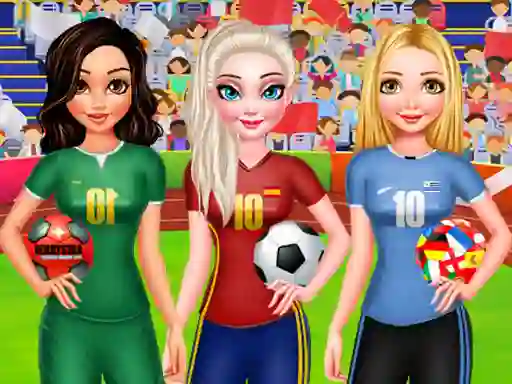 Gêm BFF Princess Vote For Football 2018 ar-lein