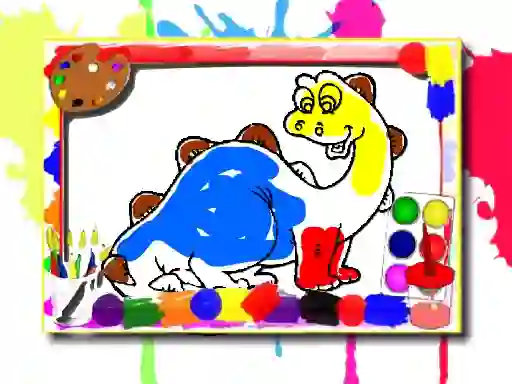Gêm Dinosaur Coloring Book ar-lein