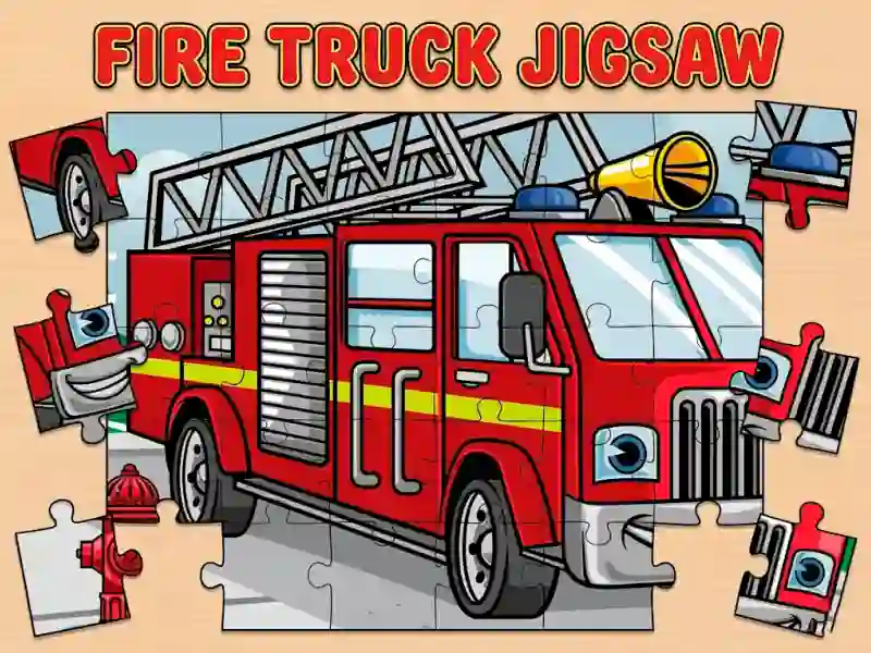 Gêm Fire Truck Jigsaw ar-lein