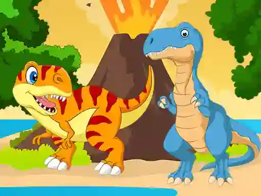 Gêm Dino Jigsaw ar-lein