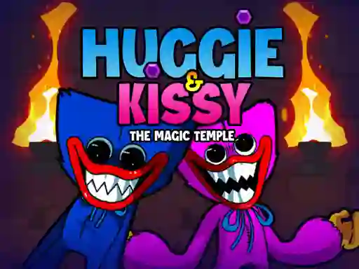Gêm Huggie & Kissy The Magic Temple ar-lein