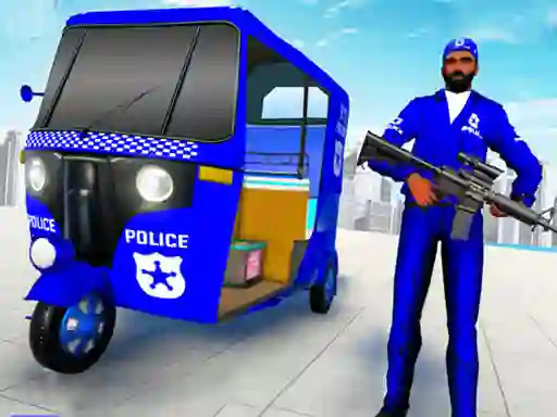 Gêm Police Auto Rickshaw Taxi ar-lein