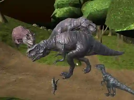 Gêm Mightnight Multiplayer Dinosaur Hunt ar-lein