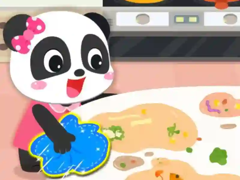 Gêm Baby Panda Cleanup ar-lein