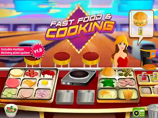 Gêm Fast Food & Cooking ar-lein