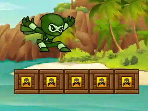 Gêm Green Ninja Run ar-lein