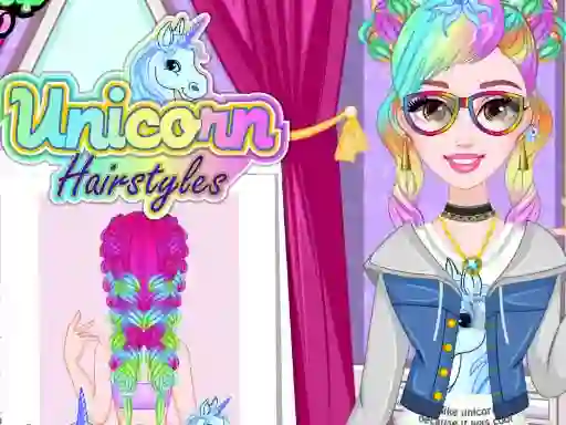 Gêm Unicorn Hairstyles ar-lein