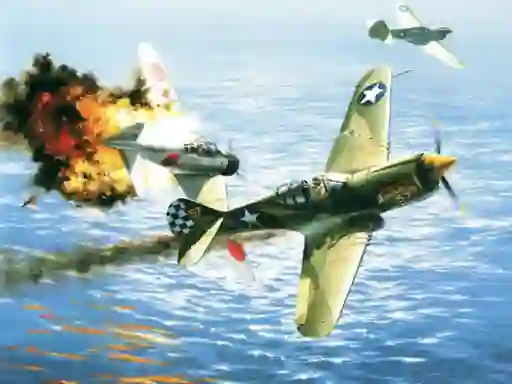 Gêm Aviation Art Air Combat Slide ar-lein