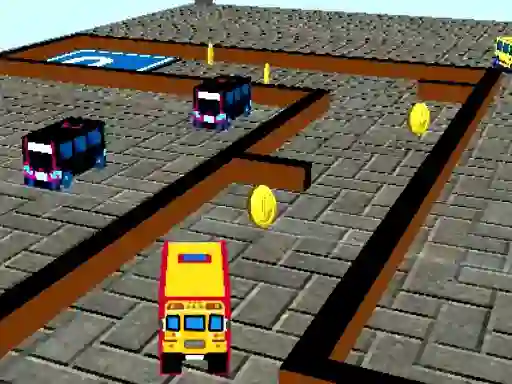 Gêm School Bus 3D Parking ar-lein