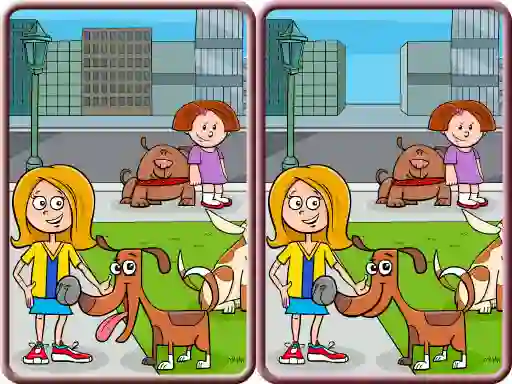 Gêm Spot The Differences City ar-lein