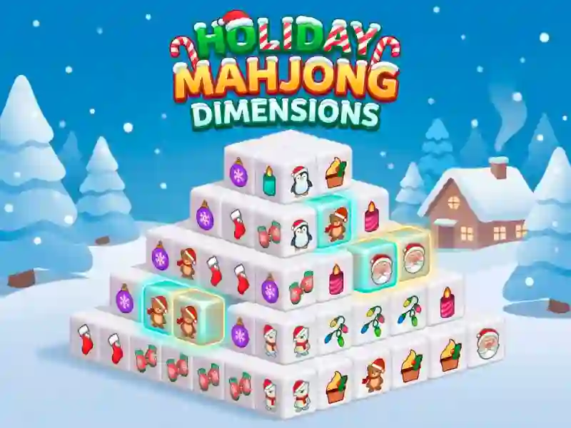 Gêm Holiday Mahjong Dimensions ar-lein